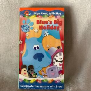 Blue's Clues - Play Along with Blue: Blue's Big Holiday VHS 2001 Tape Cartoon